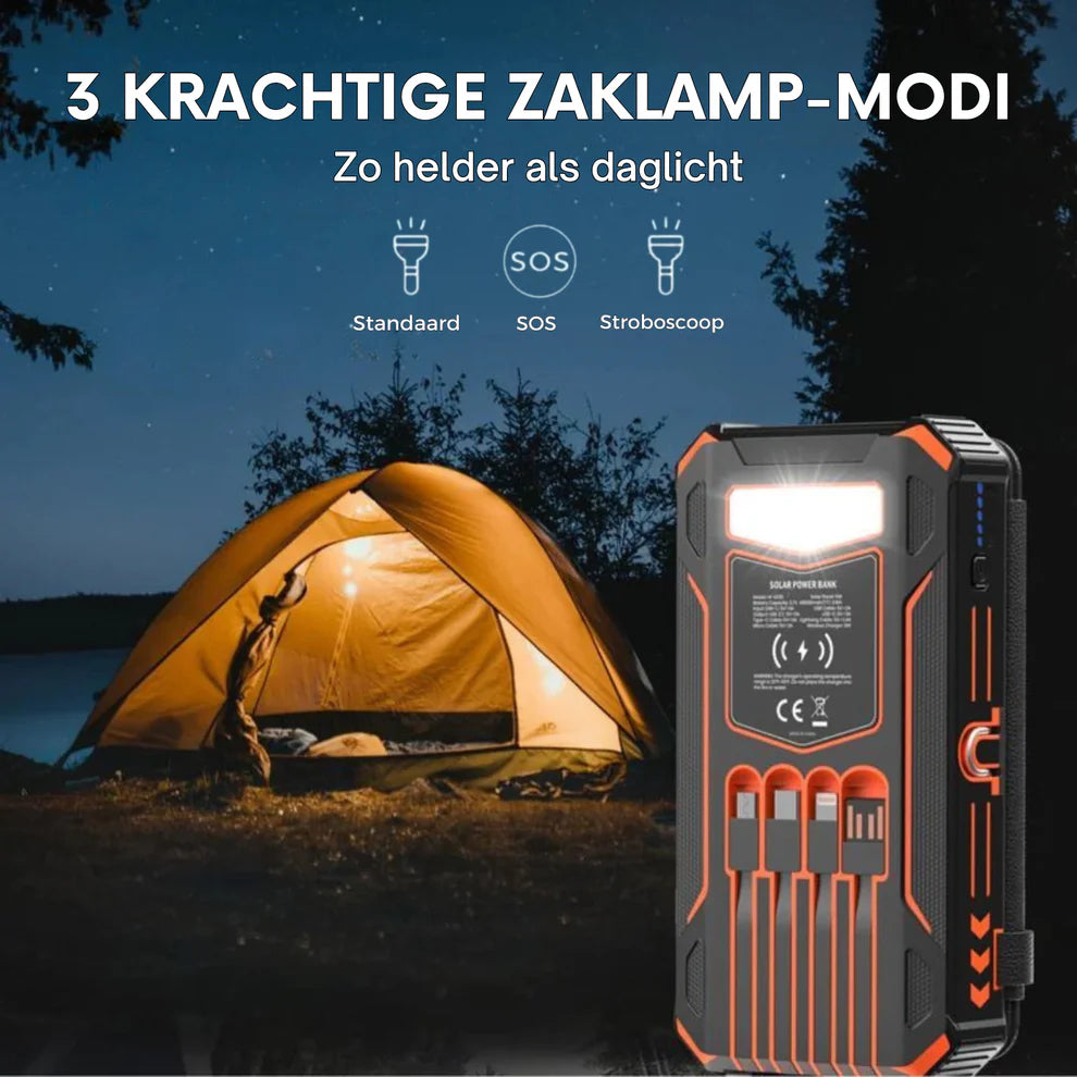 VoltRidge 48.000 mAh Solar Powerbank | Krachtige Powerbank