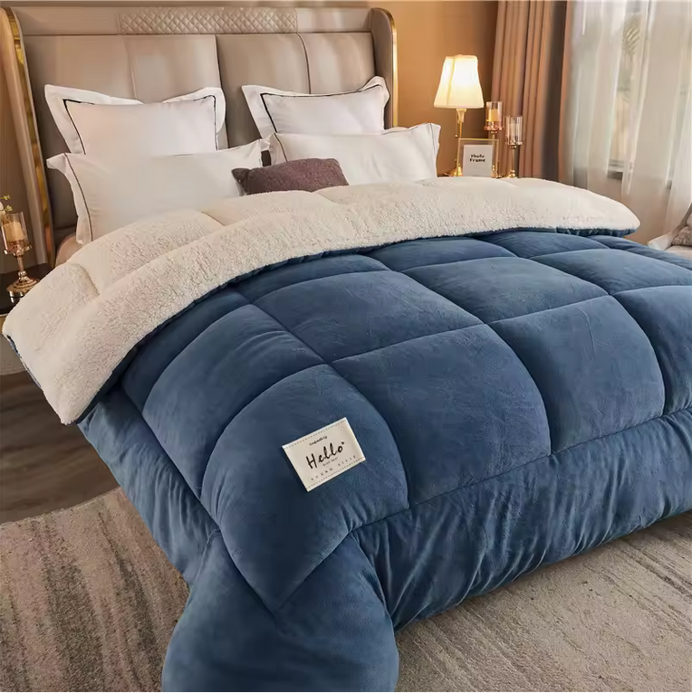 Donkerblauw Fleece Deken