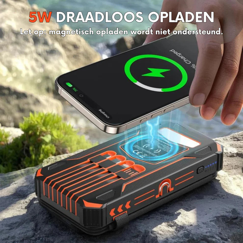 VoltRidge 48.000 mAh Solar Powerbank | Krachtige Powerbank